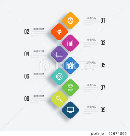 Vector illustration infographics 9 options 42674896