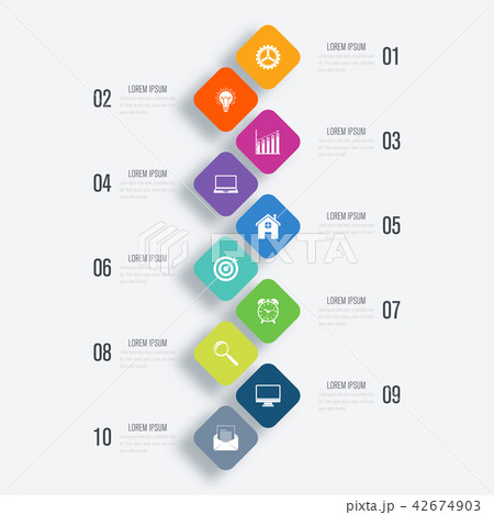 Vector illustration infographics 10 options 42674903