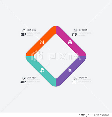 Vector illustration infographics four options Vector illustration infographics four options 42675008