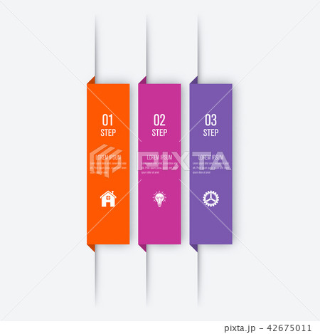 Vector illustration infographics 3 options 42675011