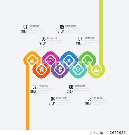 Vector illustration infographics 8 options 42675026