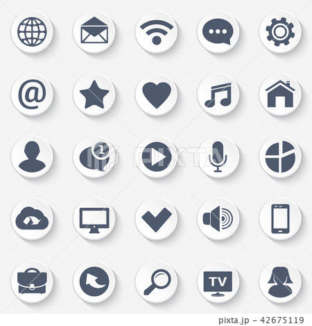 Universal web icons set. Contact and communication Universal web icons set. Contact and communication 42675119