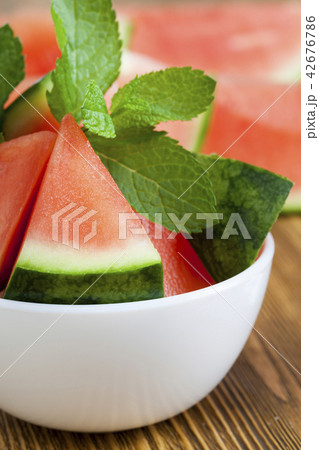 sliced red watermelon 42676786