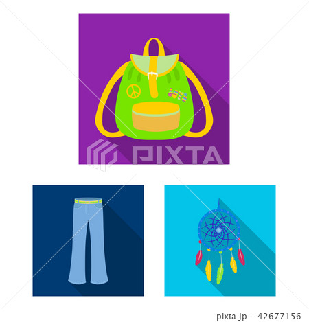 Happy and attribute flat icons in set collection for design. Happy and accessories vector symbol Happy and attribute flat icons in set collection for design. Happy and accessories vector symbol 42677156