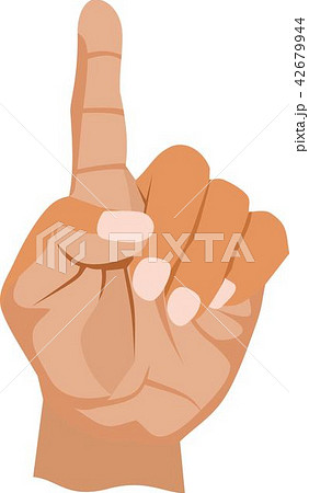 Finger Number One Hand Vector Illustration 42679944