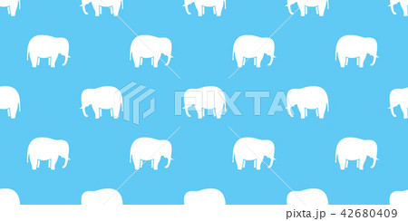 elephant seamless pattern vector isolated cartoon elephant seamless pattern vector isolated cartoon 42680409