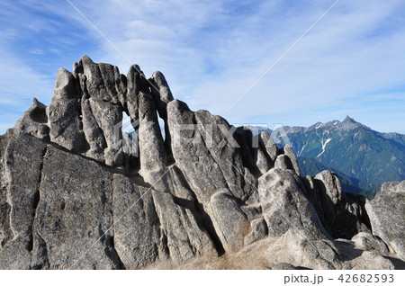 燕岳・メガネ岩と槍ヶ岳 燕岳・メガネ岩と槍ヶ岳 42682593