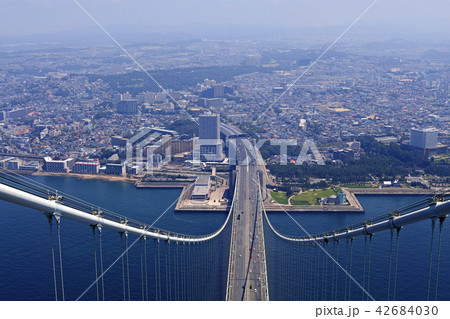 【兵庫県・観光名所】明石海峡大橋 主塔からの眺望  42684030