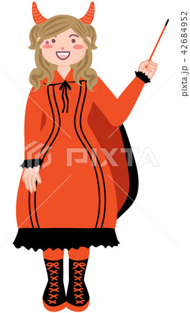 ハロウィンを楽しむ女性 42684952