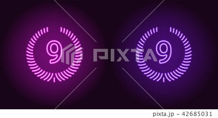 Neon Ninth place in purple and violet color Neon Ninth place in purple and violet color 42685031