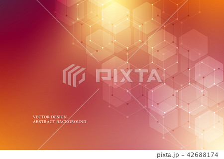 Vector medical background from hexagons. Geometric elements of design for modern communications Vector medical background from hexagons. Geometric elements of design for modern communications 42688174