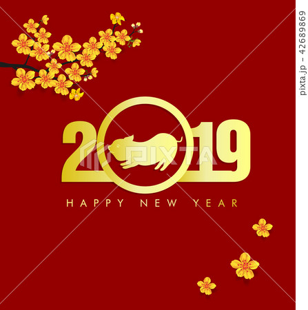Happy New Year 2019. Chienese New Year Happy New Year 2019. Chienese New Year 42689869