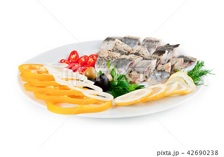 fish with vegetables and olives fish with vegetables and olives 42690238
