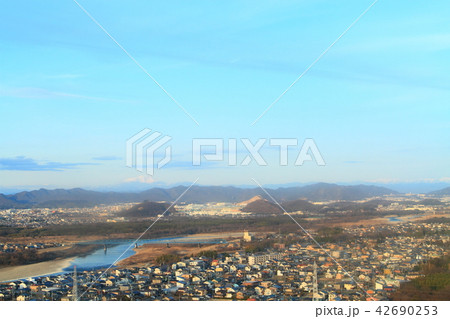 岐阜県　木曽川と御嶽山 42690253