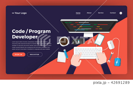 Illustration flat design concept technology 42691289