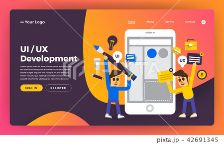 Illustration flat design concept technology 42691345