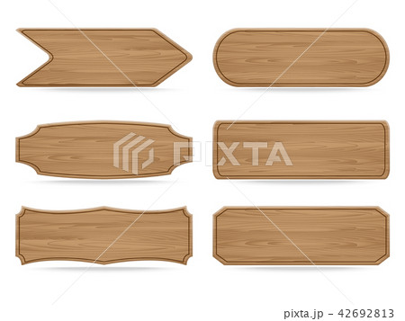 Vector shapes wooden sign board 42692813