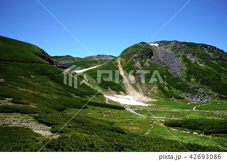 7月の乗鞍、バスターミナルからの風景(撮影地:乗鞍、畳平) 7月の乗鞍、バスターミナルからの風景(撮影地:乗鞍、畳平) 42693086