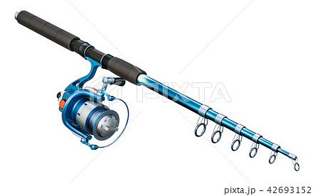 Fishing Rod 3d Renderingのイラスト素材