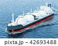 Gas tanker sailing in ocean, 3D rendering 42693488