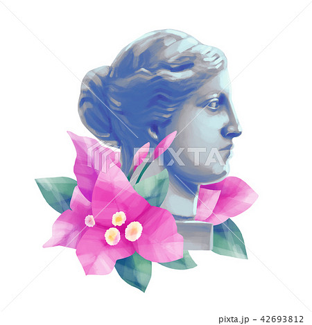 Venus de Milo head with flowers 42693812