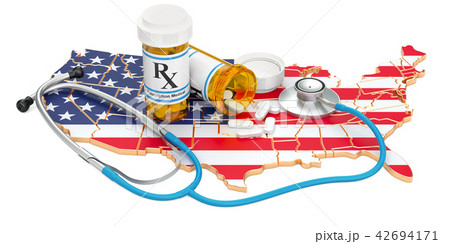 Healthcare in the USA concept, 3D rendering 42694171