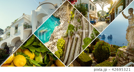 Collage of Capri Island in Italy 42695321