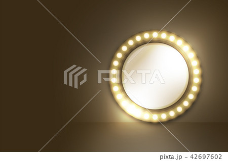 Mirror with Incandescent light bulb box frame 42697602