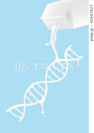 Milk pouring DNA shape from box, World Milk Day Milk pouring DNA shape from box, World Milk Day 42697627