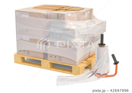 Manual film stretch wrapping machine 42697996