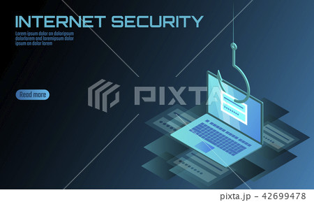 Isometric 3D laptop login password phishing. Personal information account email hacker. Spam Isometric 3D laptop login password phishing. Personal information account email hacker. Spam 42699478