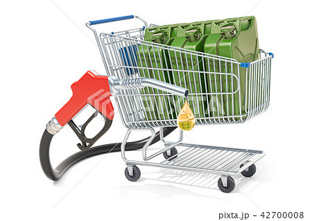 Shopping cart with fuel pump nozzle and jerrycan Shopping cart with fuel pump nozzle and jerrycan 42700008