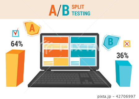 Infographics of A B split testing 42706997