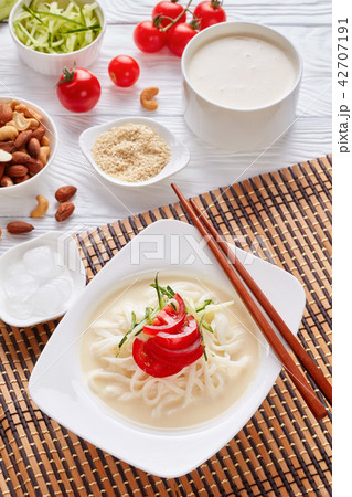 cold soy milk korean soup kongguksu cold soy milk korean soup kongguksu 42707191