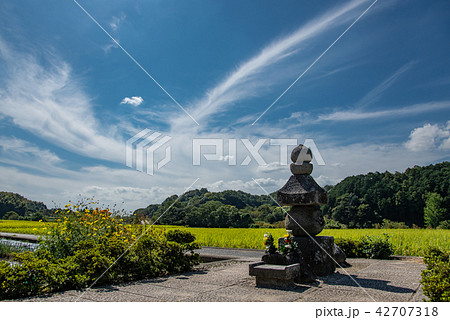 奈良　明日香の秋　飛鳥寺横の入鹿の首塚 42707318