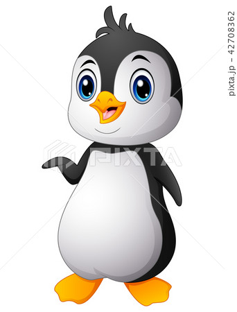 Cartoon funny baby penguin 42708362