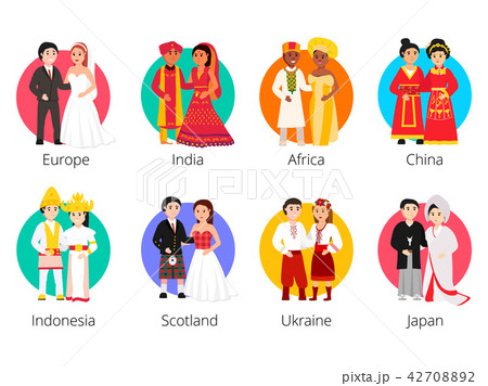Vector set of Wedding couples 42708892