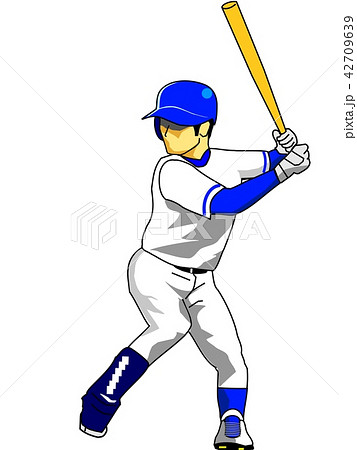 Baseball Left Batter Stance Stock Illustration