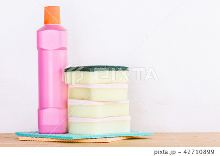Cleaning items and housework concept 42710899