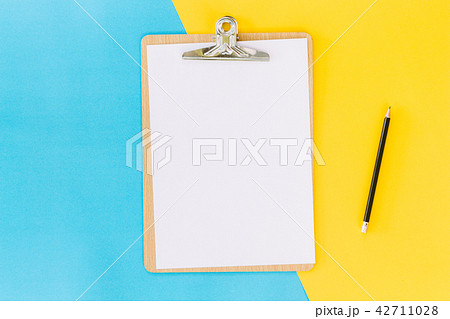 Wooden clipboard on table Wooden clipboard on table 42711028