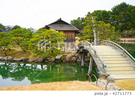 冬の岡山後楽園 島茶屋 冬の岡山後楽園 島茶屋 42711773