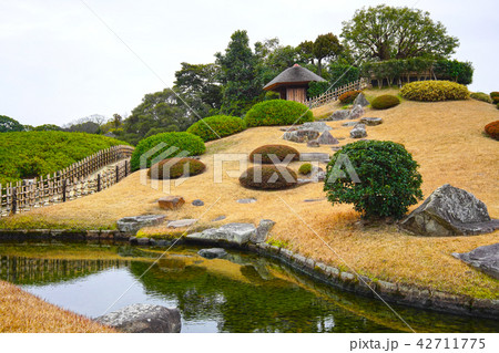 冬の岡山後楽園　唯心山 42711775