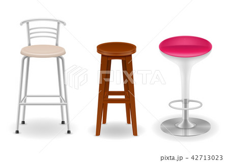 bar chair stool set icons vector illustration 42713023