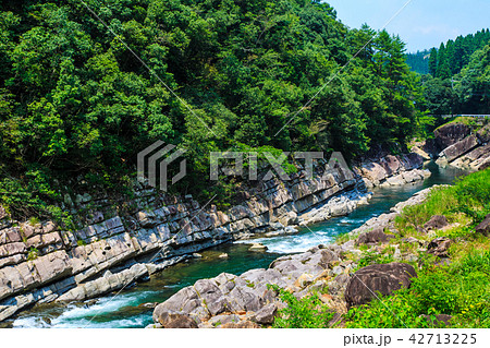 舟方轟 とどろ 宮崎県東臼杵郡美郷町 の写真素材