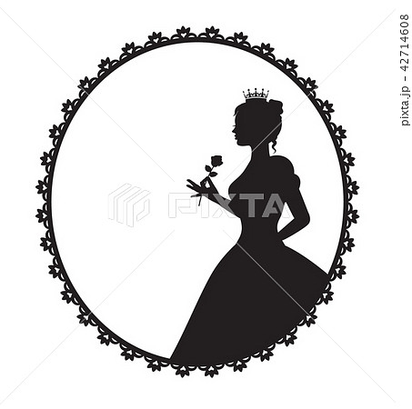 princess silhouette in long lush dress  42714608