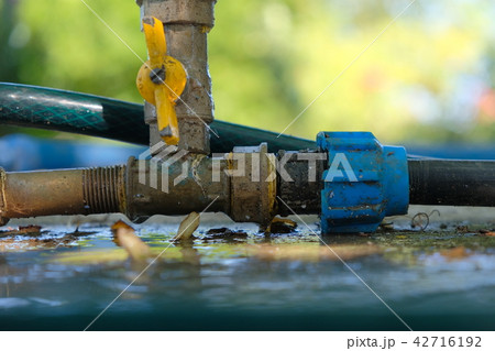 Water valve of the plastic pipe of watering system Water valve of the plastic pipe of watering system 42716192