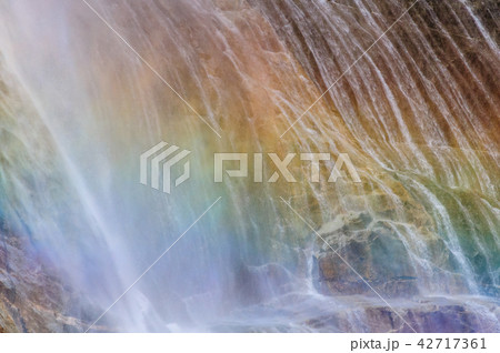 Close-up of a Rainbow in front of the Upper Yosemite Falls 42717361