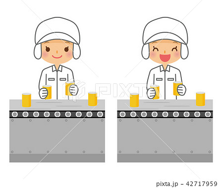 職業 ライン作業員 女性のイラスト素材