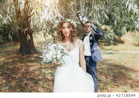 Bride and groom at wedding Day  42718094