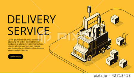 House moving or shop delivery vector illustration 42718418